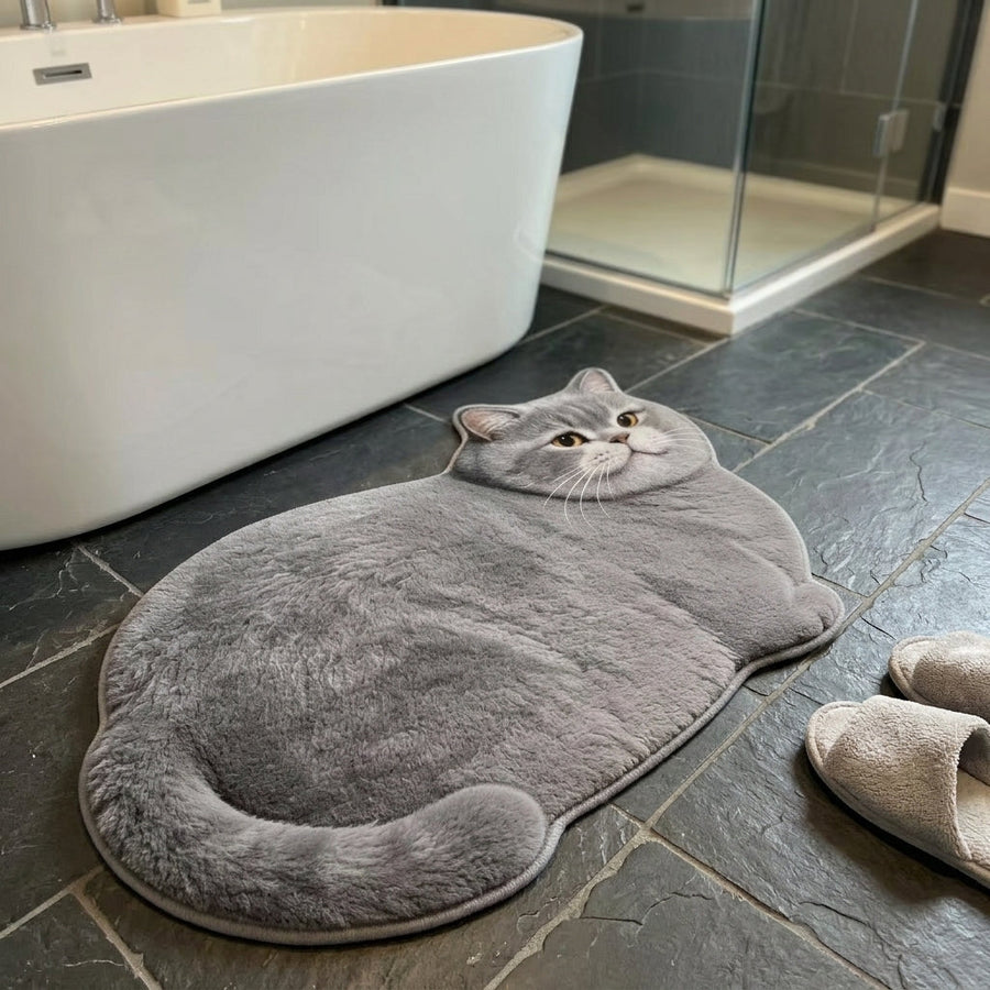 Chubby Cat Quick Dry Bath Mat - Image 0