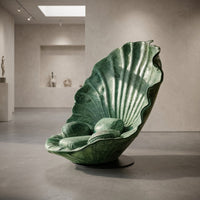 Sea Shell Velvet Accent Lounge Chair - Image 0