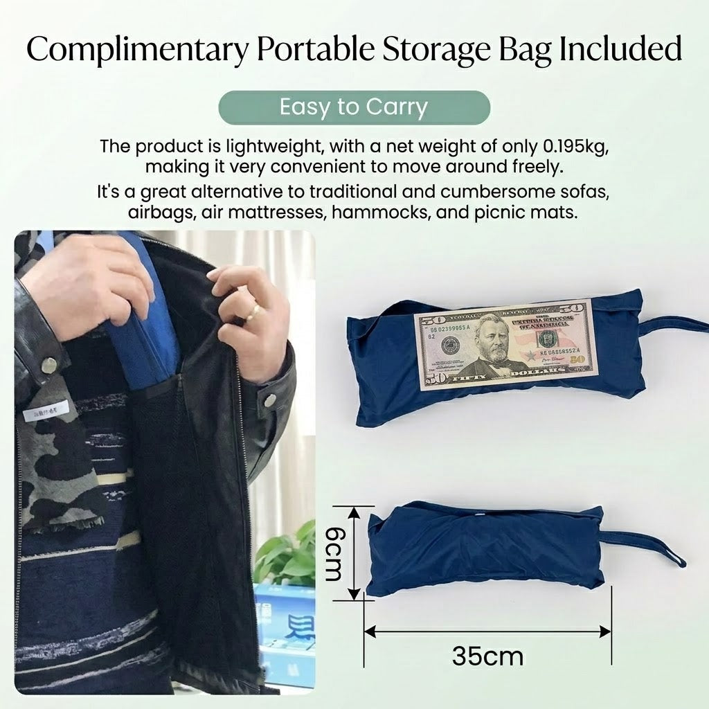 Carry Anywhere Quick Inflatable Mini Lounge Chair - Image 8