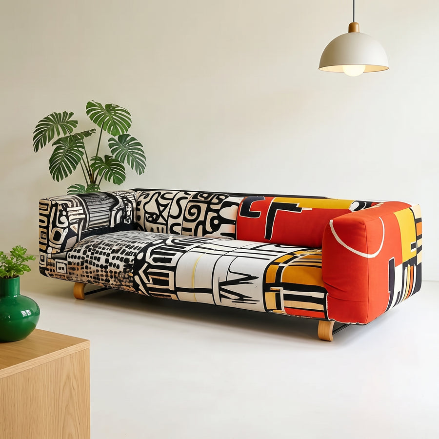 Graffica Abstract Graffiti Print Sofa