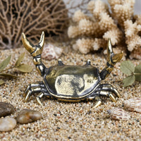 Coastal Crab Sculpture Vintage Desktop Statue - Image 1