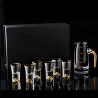 Sparkling Golden Handcrafted Drink Glassses Set - Image 3