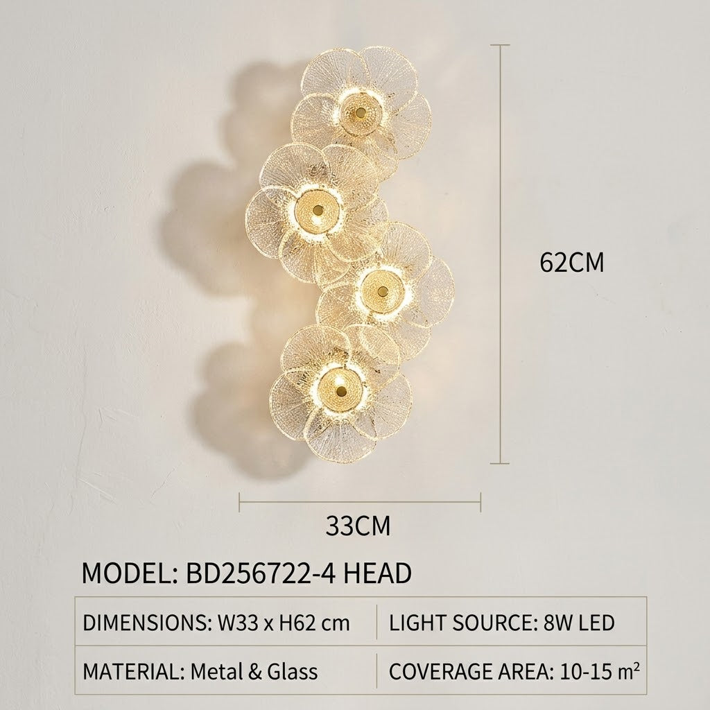Bloom Light Glass Flower Wall Lamp - Image 5