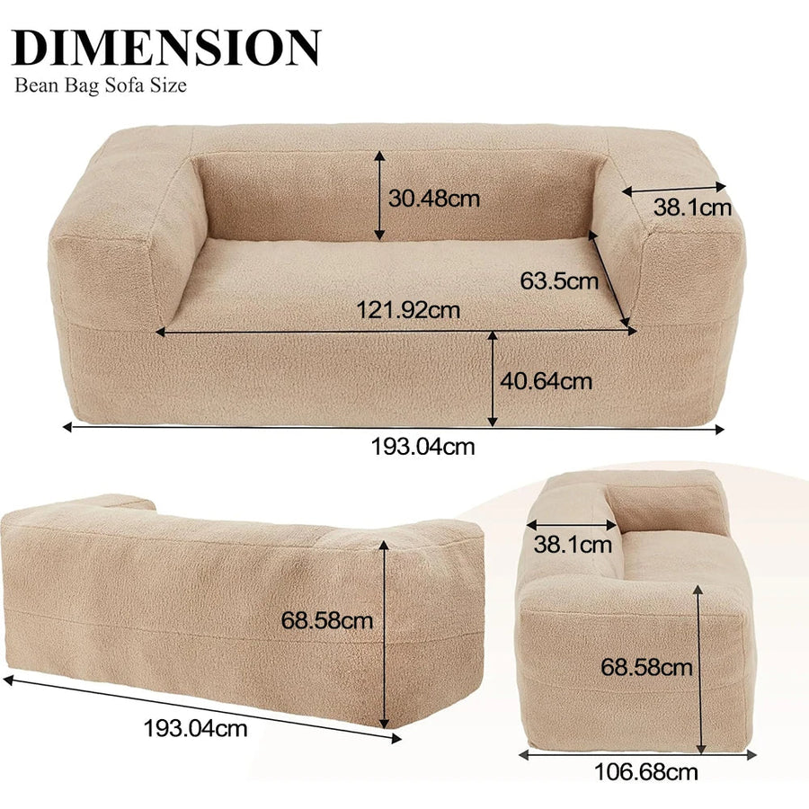 Plush Modern Soft Fabric Oversized Sofa - Image 2