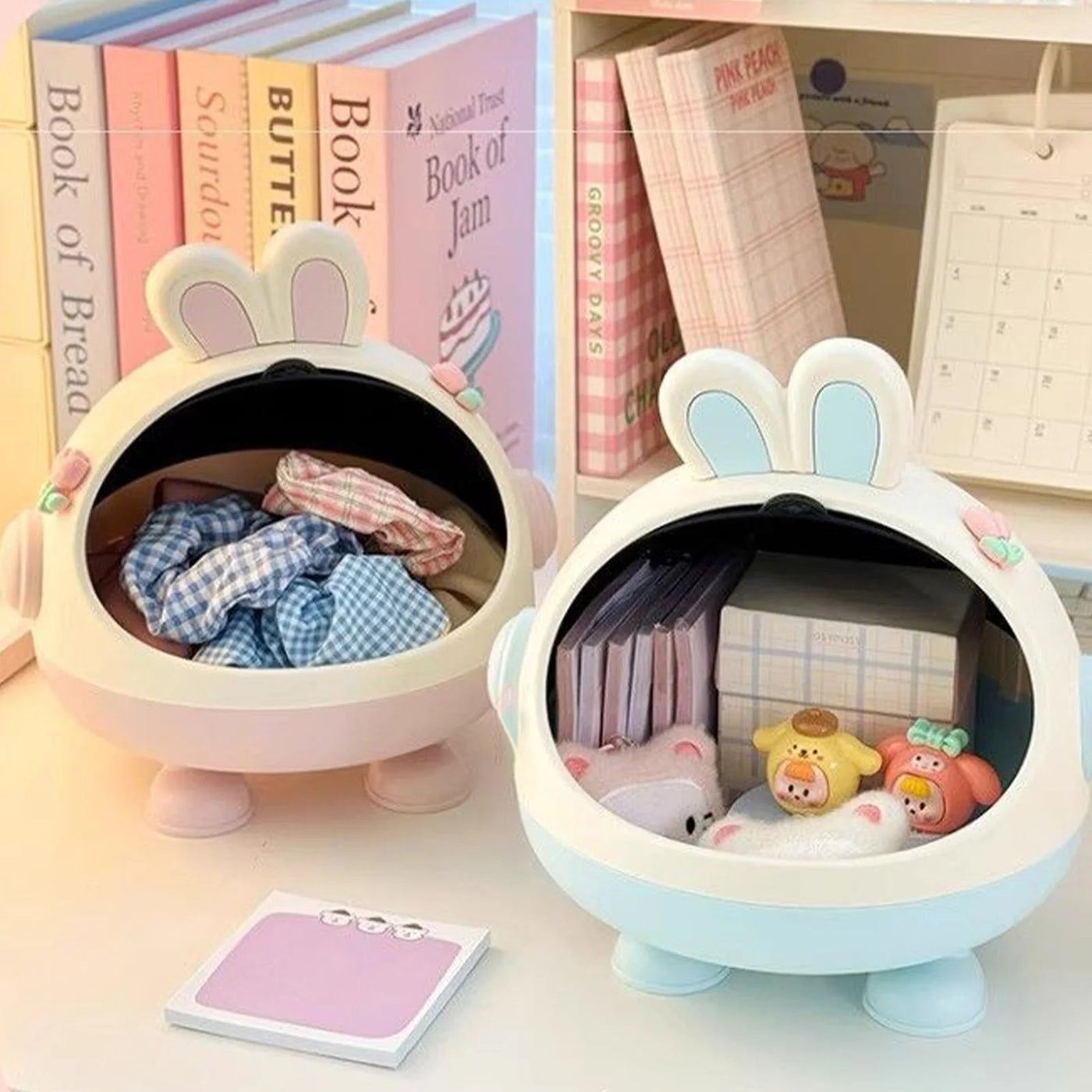 Mini Rabbit Desktop Storage Trash Bin - Image 3