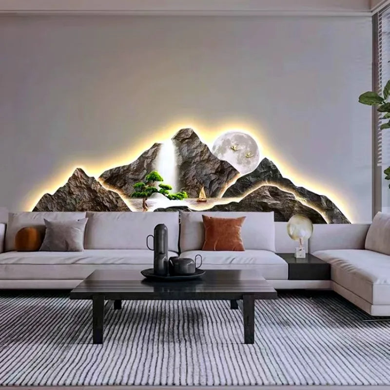 Majestic Peaks LED Mountain Art Canvas - Image 3