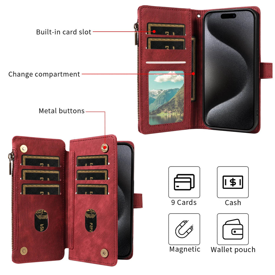 Wallet Leather Flip  Cases For iPhone Models - Image 4