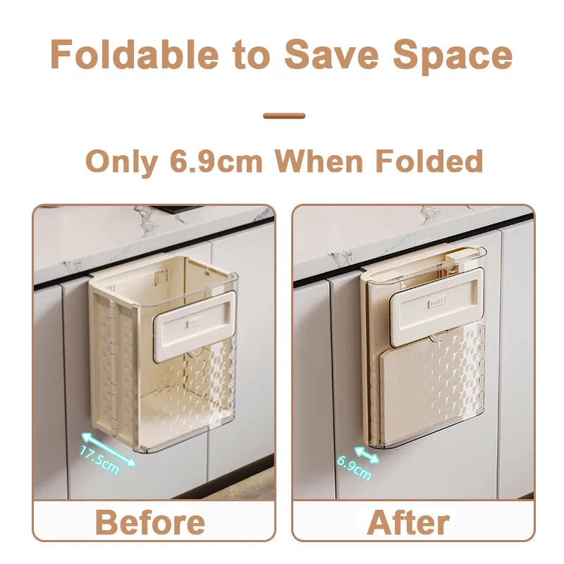 Space Saver Door Hanging Foldable Garbage Can - Image 3