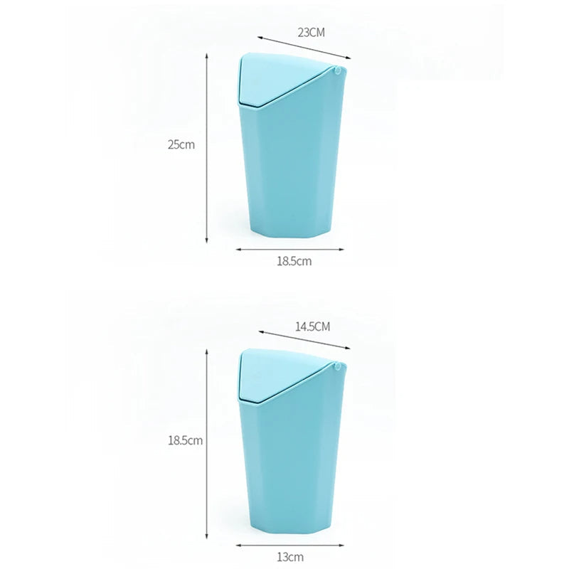 Creative Modern Home Use/Office Desktop Mini Plastic Trash Can - Image 2