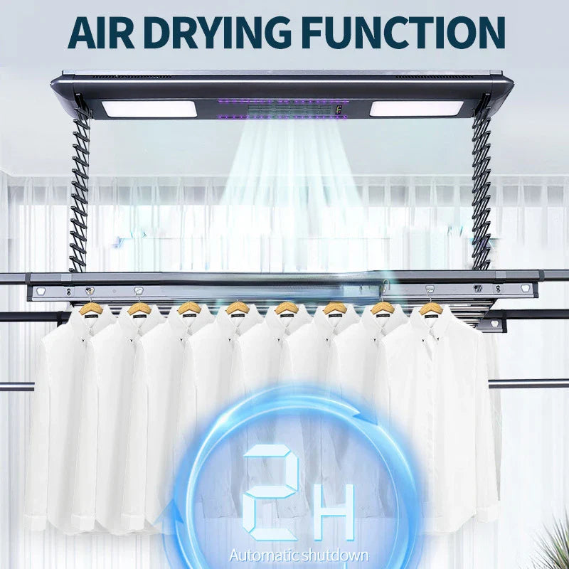 Eco-Friendly Ceiling Retractable Remote Control Smart Drying Rack ...