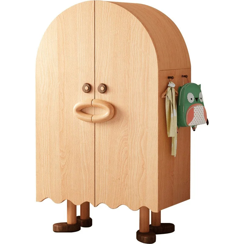 Cartoon Happy Duck Wooden Kids Wardrobe - Image 4