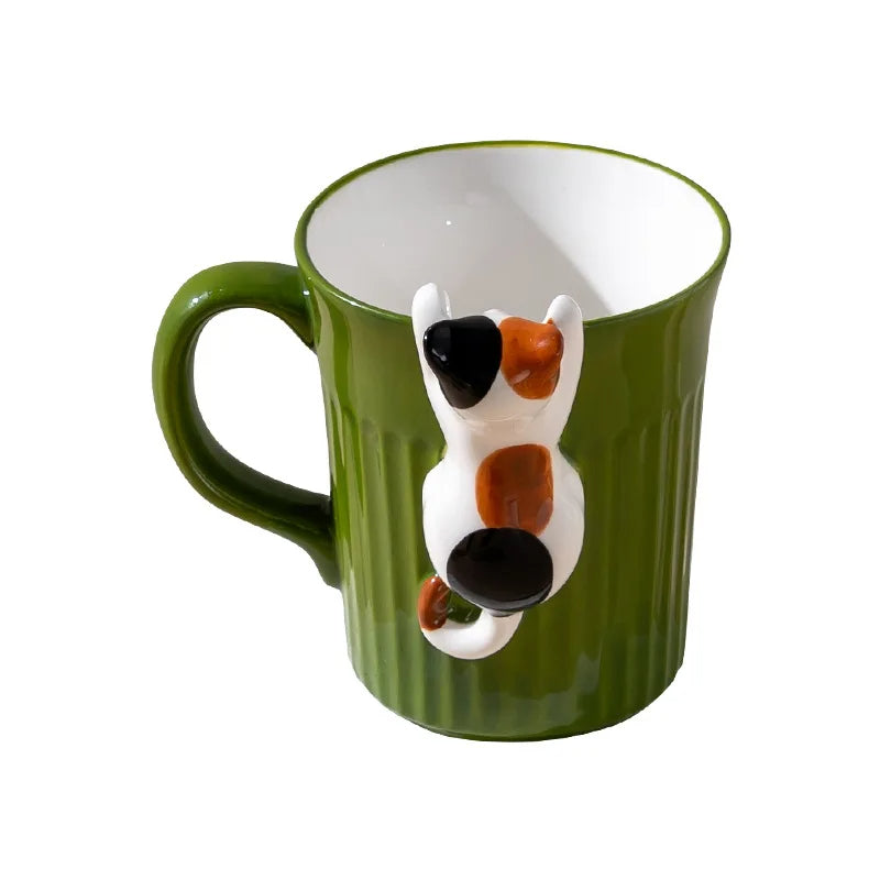 Cute Climbing Cat Ceramic Mug