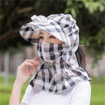 Anti-UV Dust Protect Long Wrap Hat with Fan