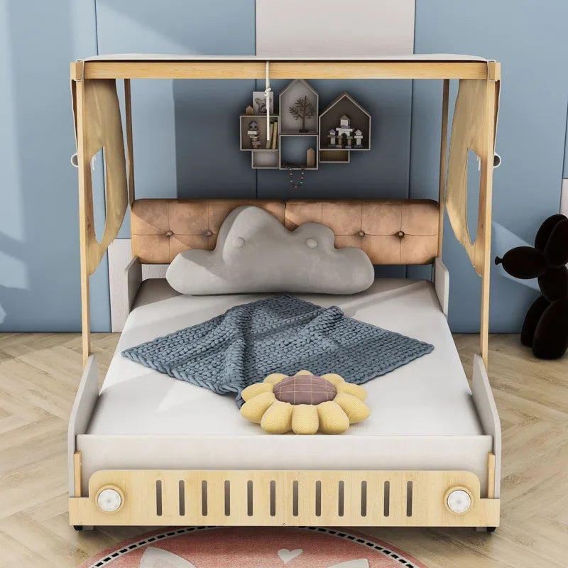 Adventurous Car Solid Wood Kids Bed - Image 5