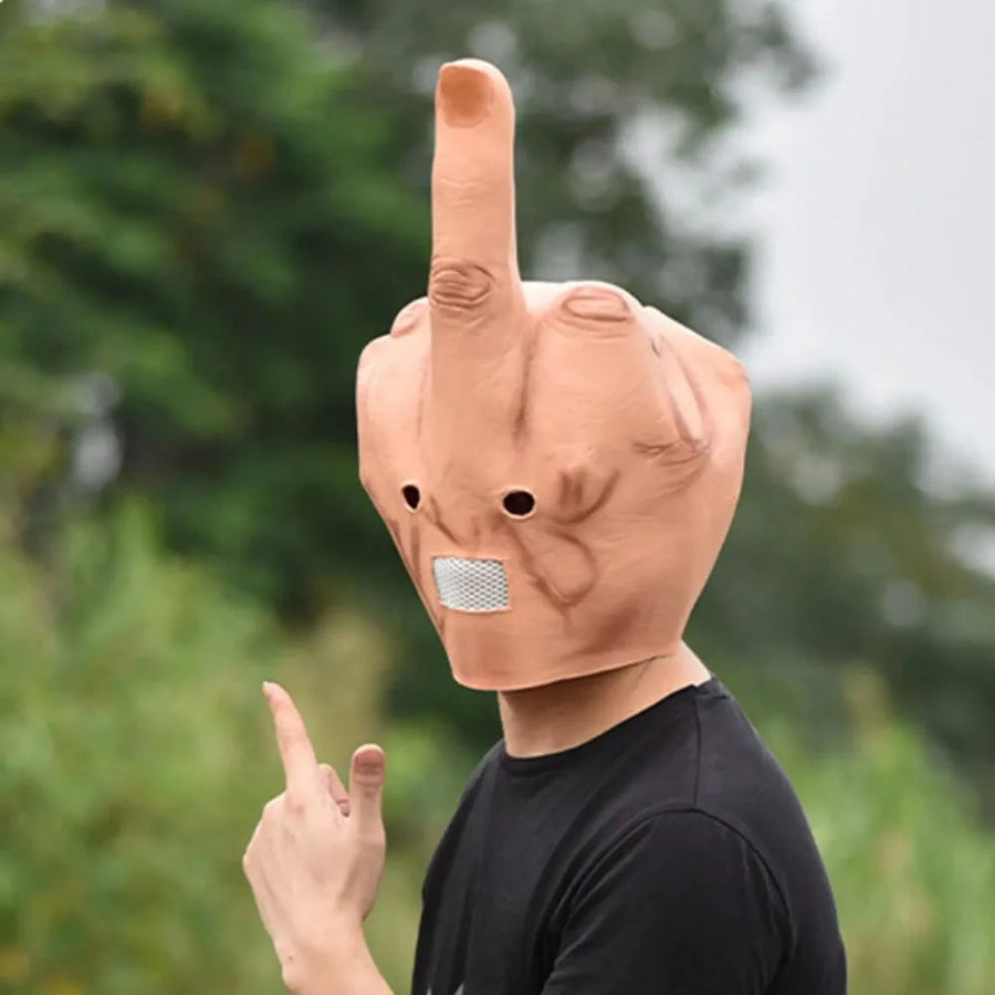 Giant Middle Finger Funny Mask - Image 0