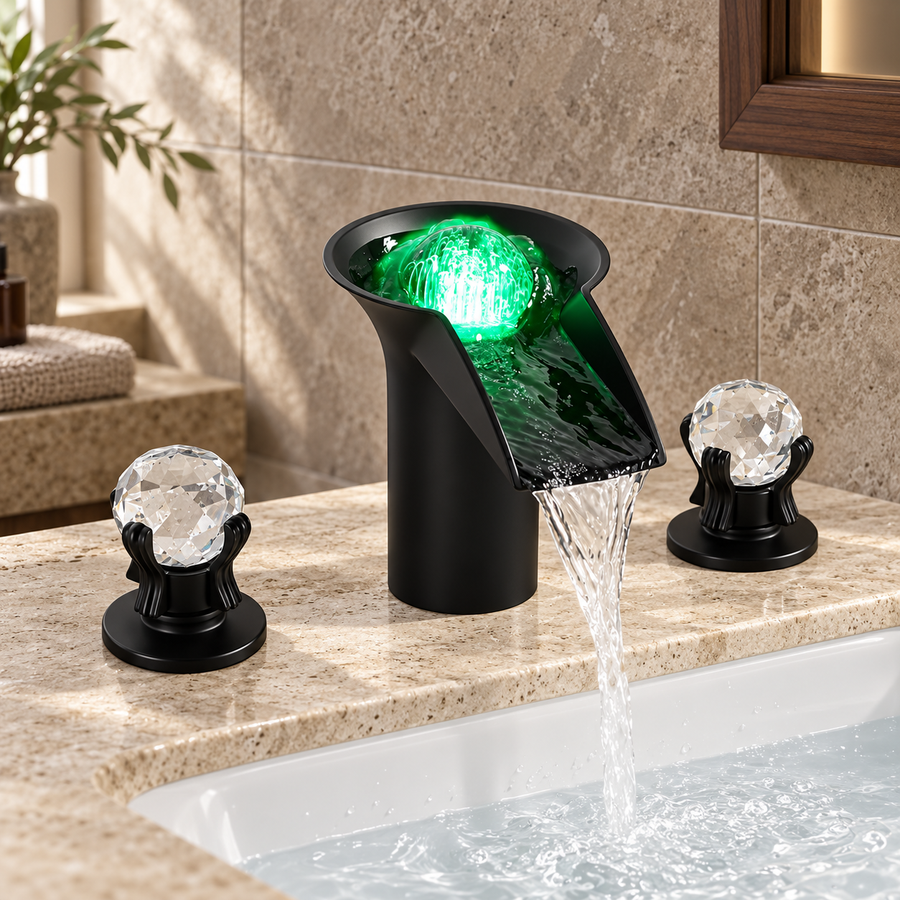 Star Ball LED Waterfall Bathroom Basin Faucet