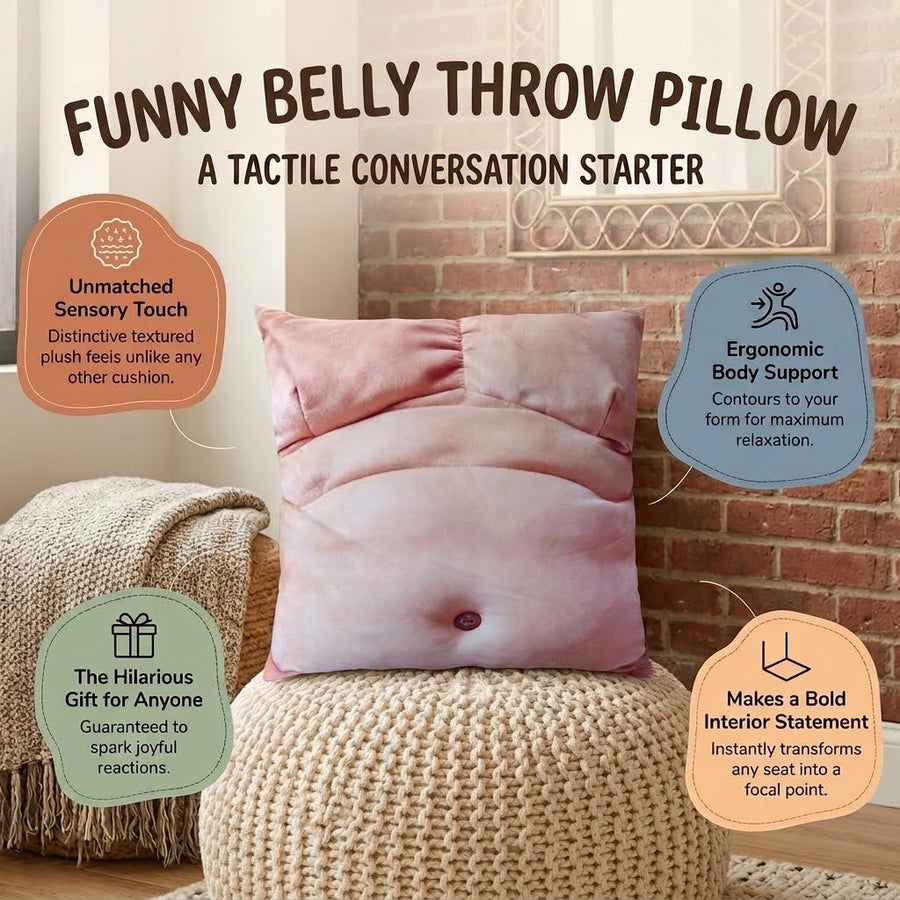 Dad Bod Couch Throw Pillow