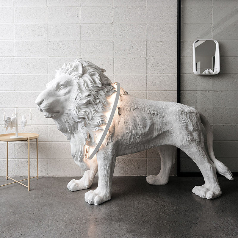 Modern Artistic Lion Pose Home Decorative Lamp