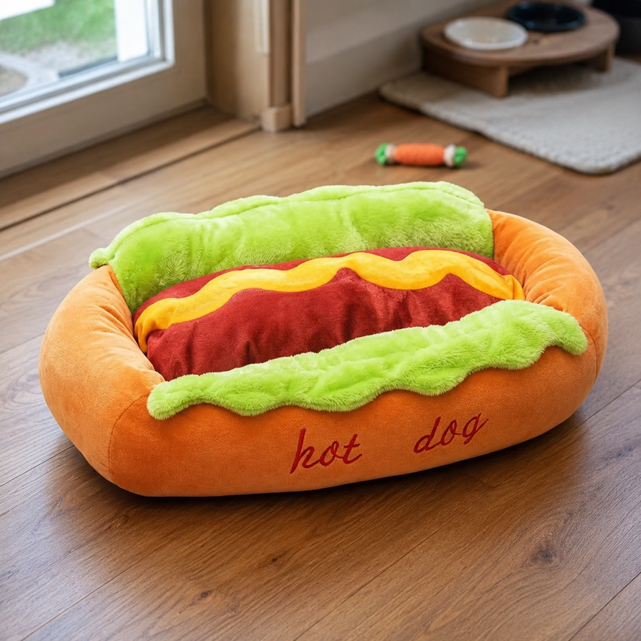 Foot Long Hotdog Pet Nap Bed