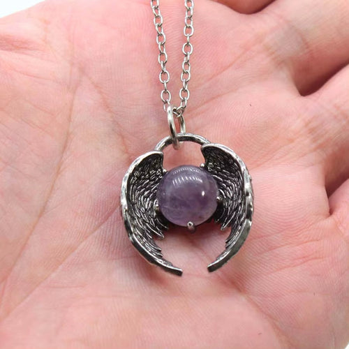 Creative Eagle Wings Feather Glowing Ball Necklace - Image 0