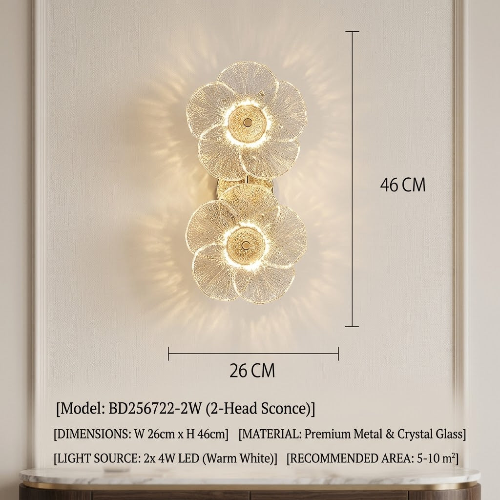 Bloom Light Glass Flower Wall Lamp - Image 3