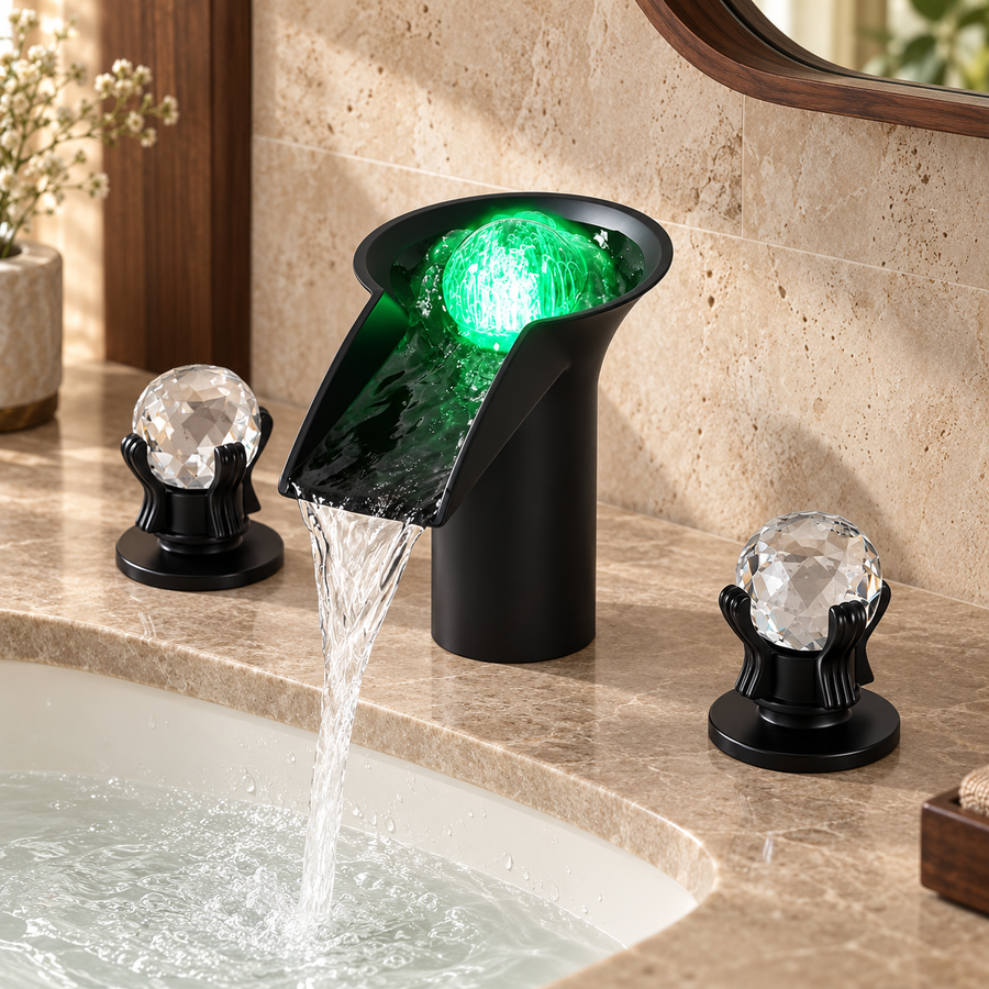 Star Ball LED Waterfall Bathroom Basin Faucet