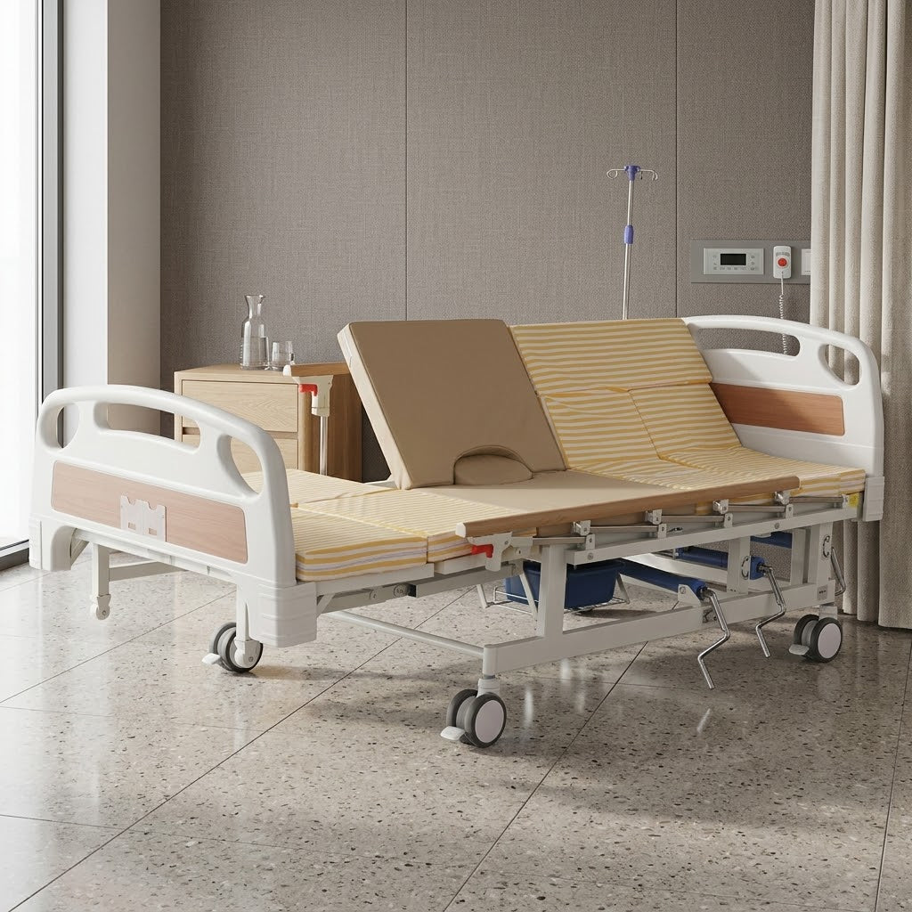 Caregiver Multi-Position Adjustable Nursing Care Hospital Bed