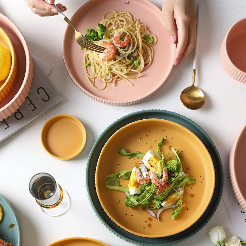 Colorful Ceramic Dinner Plate - Image 2