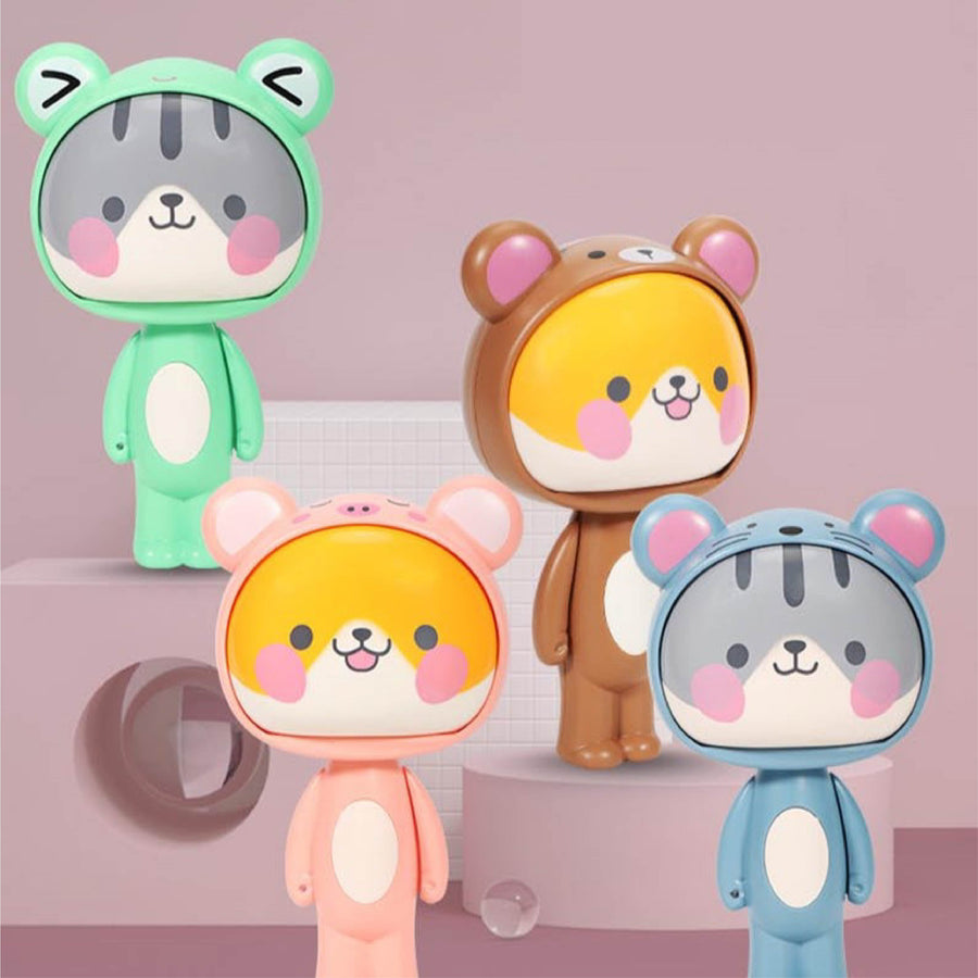 Cute Cartoon Hand Press Foldable Fan - Image 0