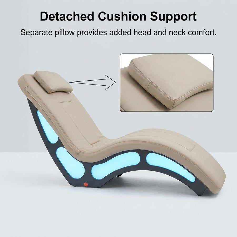 Modern Heated Massage LED Lighting Lounge Chair