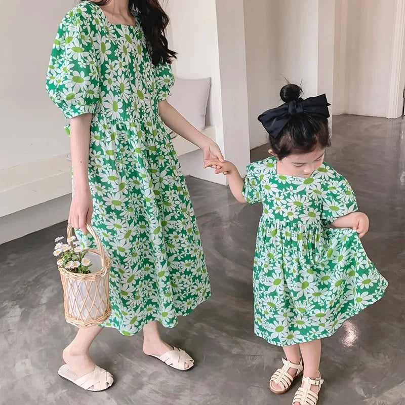 Cute Matching Mother Daughter Floral Print Sleeveless Top