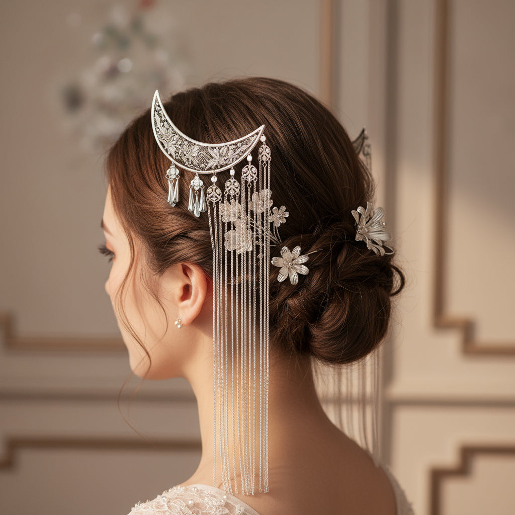 Mystical Moon Shape Hair Clip - Image 3