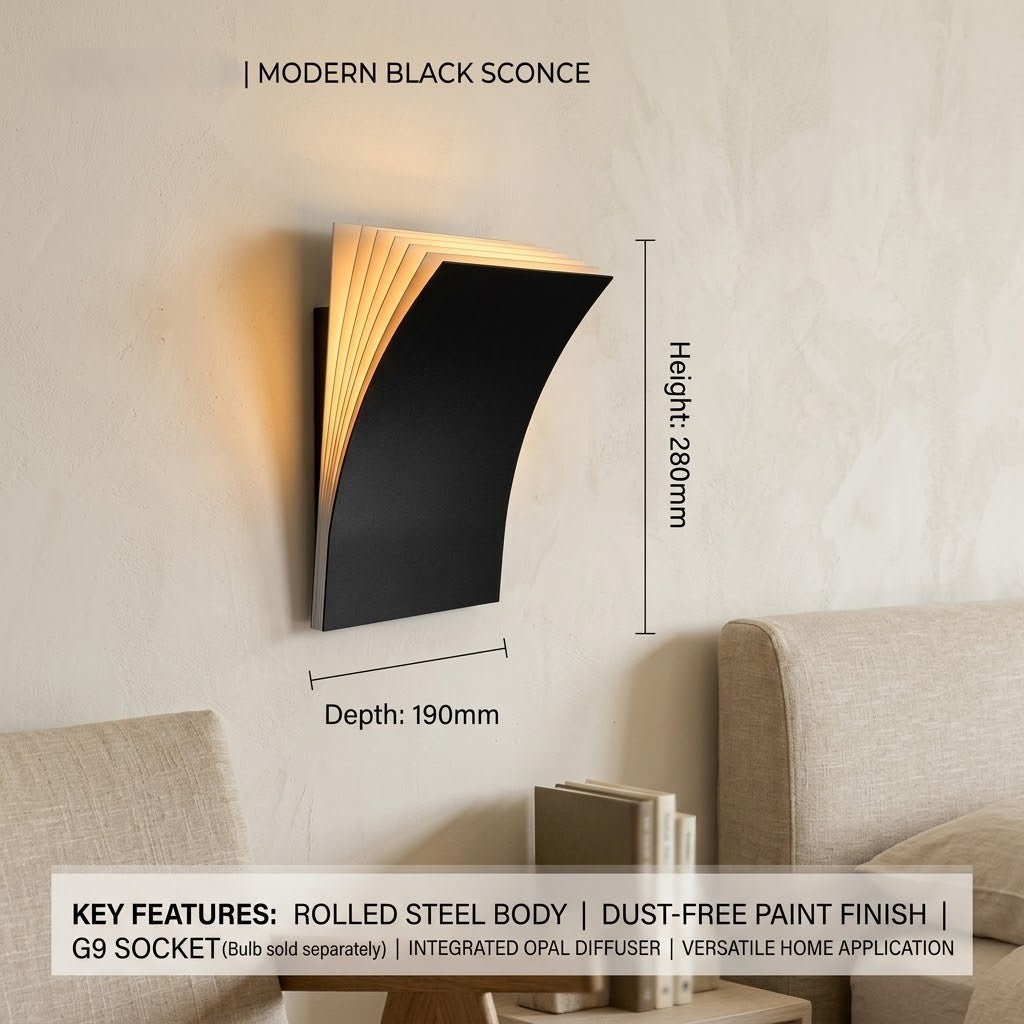 Open Book Ambient Wall Sconce Light - Image 3