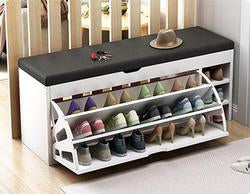 Nordic Wooden Space Saving Shoe Rack Stool - Image 8