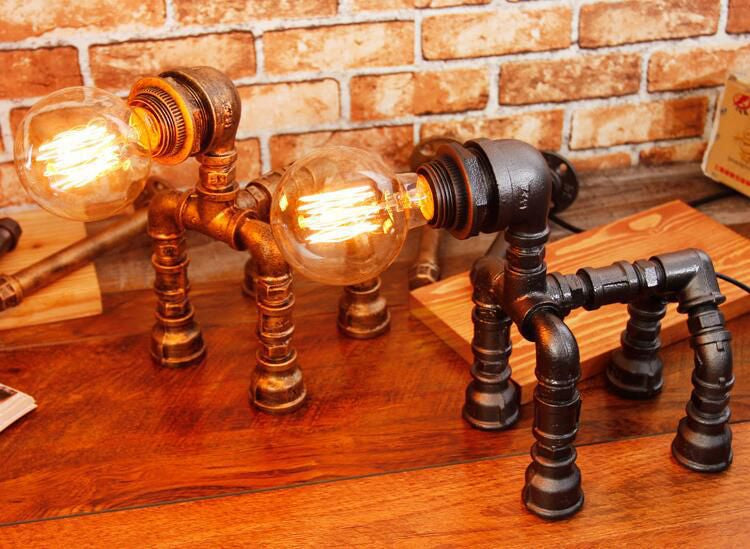 Dog Puppy Iron Pipe Table Lamp - Image 6