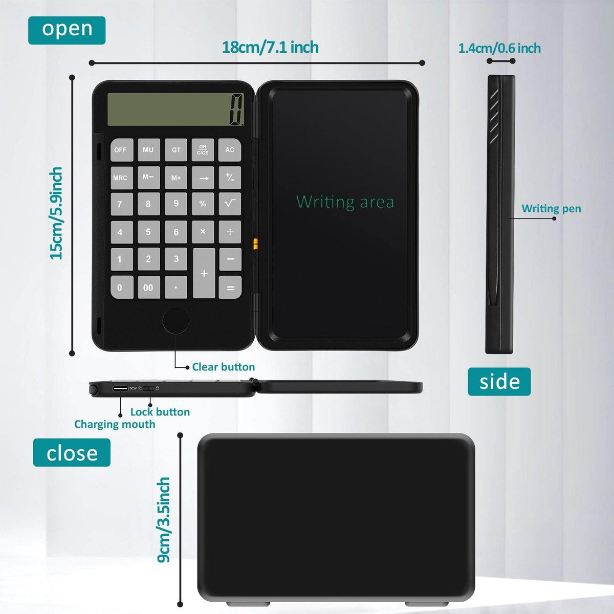 USB Rechargeable Digital Notepad Calculator - MaviGadget