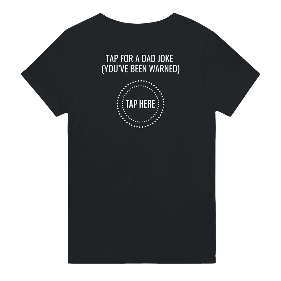 Tap For a Dad Joke Funny Cotton T-Shirt - Image 6