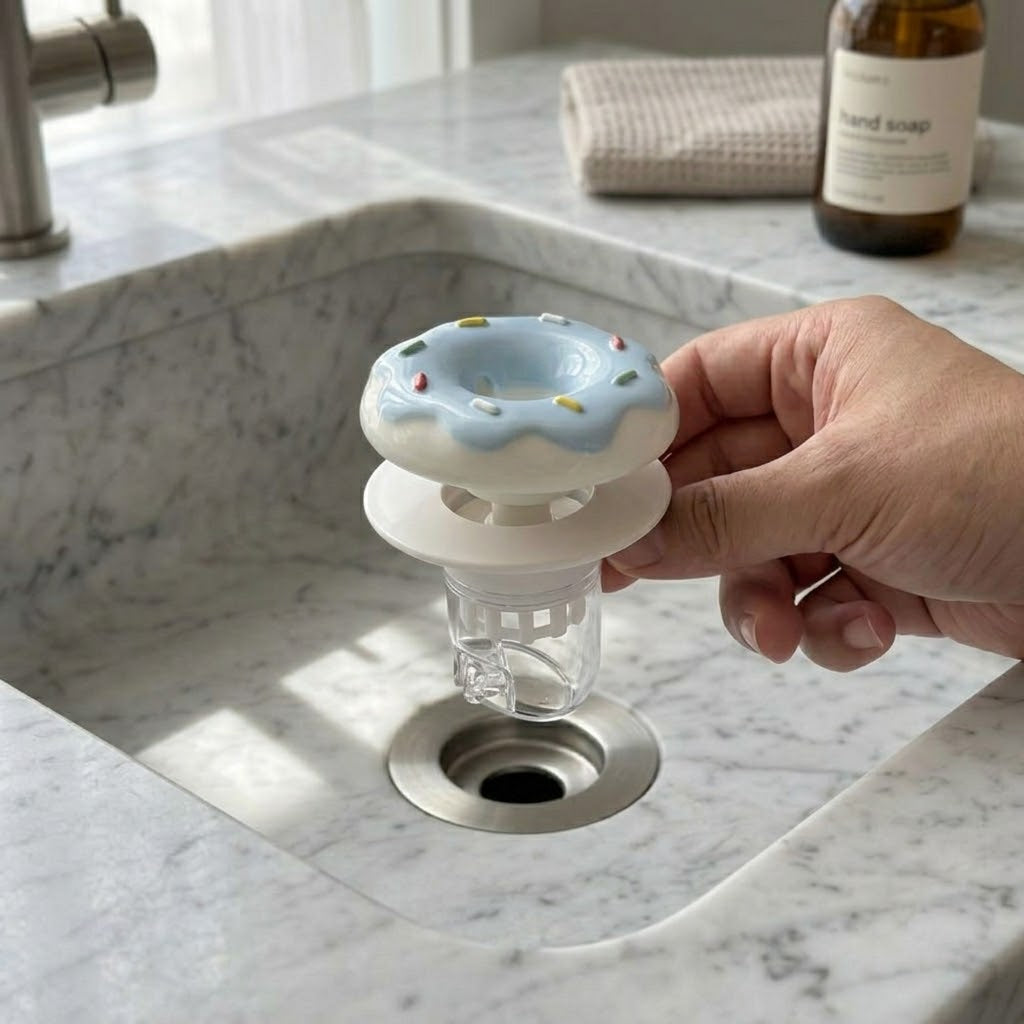 Donut-Shaped Pop-Up Sink Drain Filter - Image 0