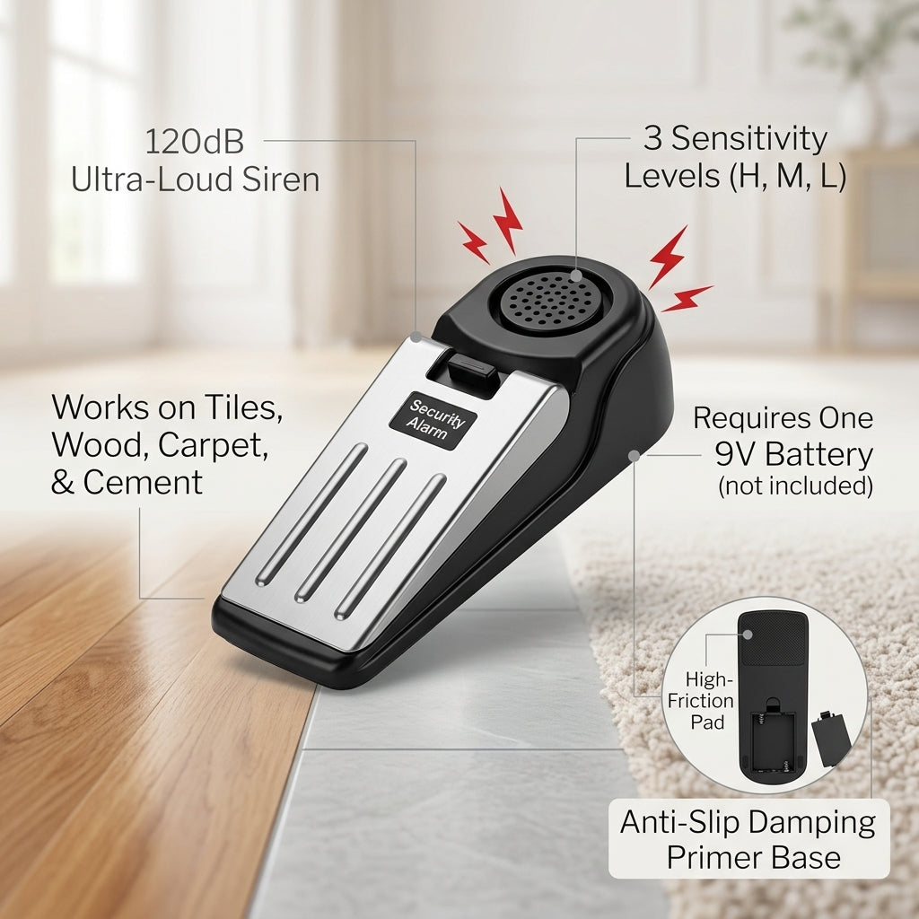 Portable Wireless Alarm Door Stopper - Image 7