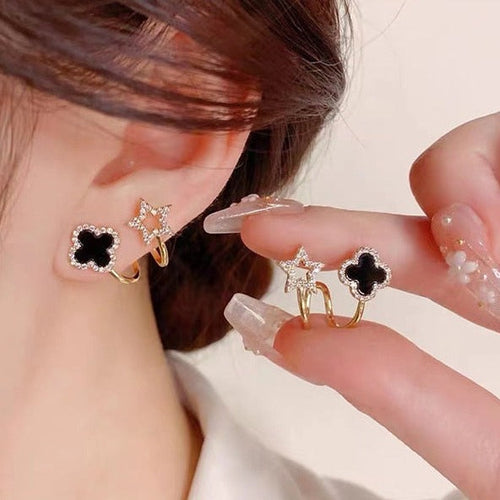 Lucky Charm Four-Leaf Clover Chic Earrings - Image 0