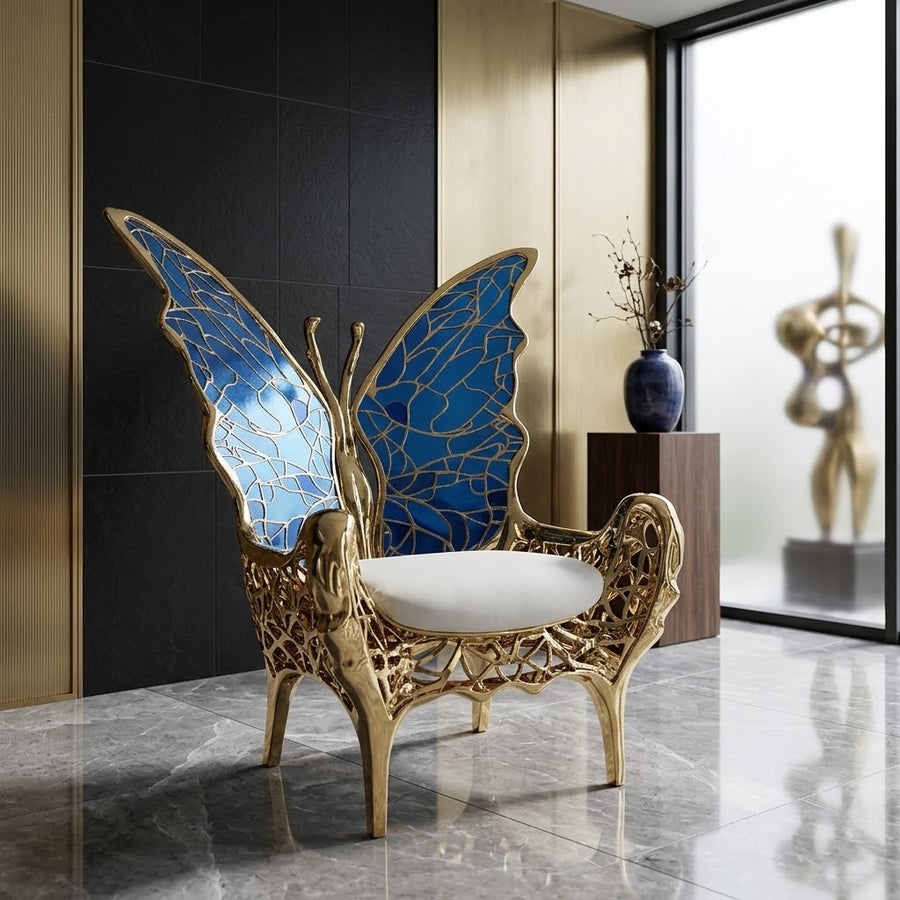 Free Butterfly Wing Artistic European Lounge Chair