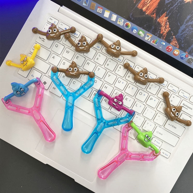 Elastic Poop Emoji Slingshot Toy - Image 2