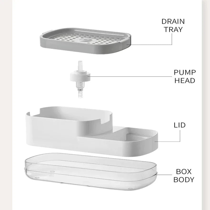 Sponge Rack Automatic Kitchen Soap Dispenser - Image 5
