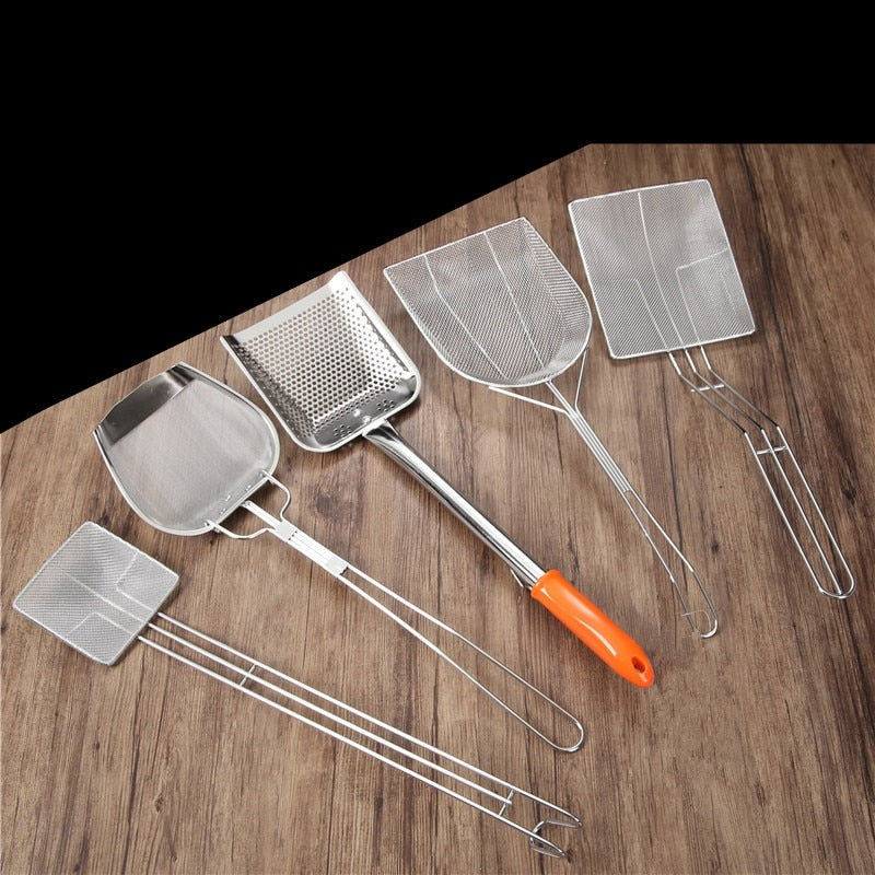 Stainless Steel Fryer Strainer Spatula - Image 0