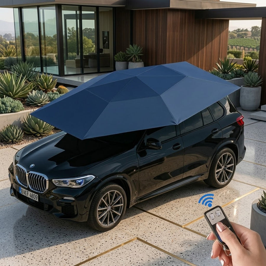 All-Weather Remote-Controlled Automatic Car UV Protection Umbrella - Image 0