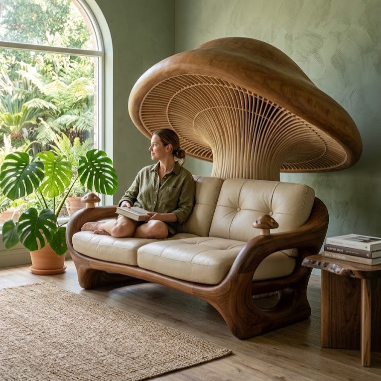 Sculptural Mushroom Accent Lounge Chair