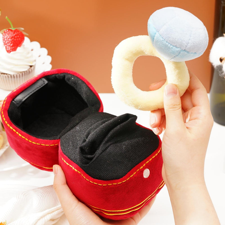 Love Gem Soft Stuffed Plush Ring Box - Image 1