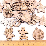 Wooden Winter Happy Christmas Ornaments