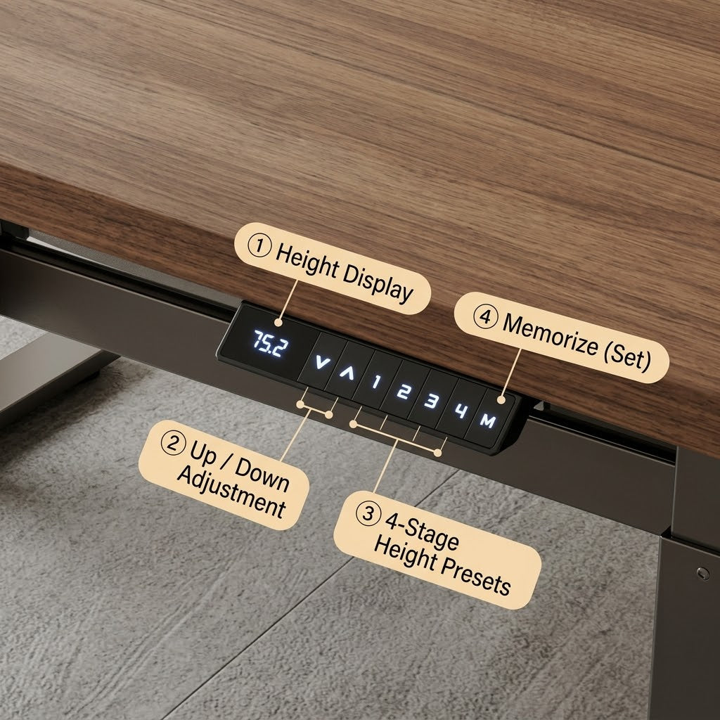 Healthy Hour Electric Adjustable Standing Desk Workstation - Image 4