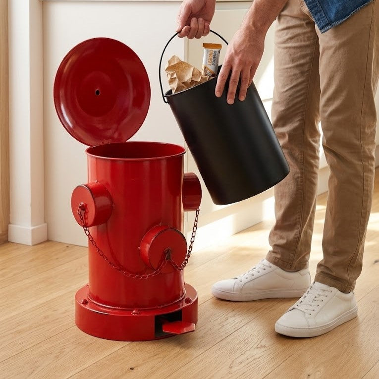 Firehouse Hydrant Trash Can